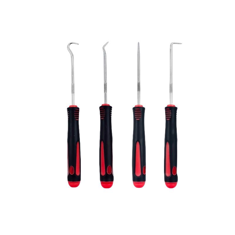 4-Piece Oil Seal Hook Set for Auto Repair - O-Ring Puller & Remover Tools