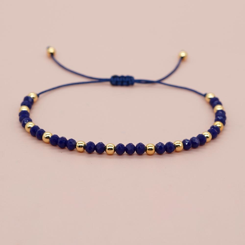 

Минималистичный Легкий Роскошный Медный Браслет с Регулируемой Длиной и Радужными Кристаллами для Женщин