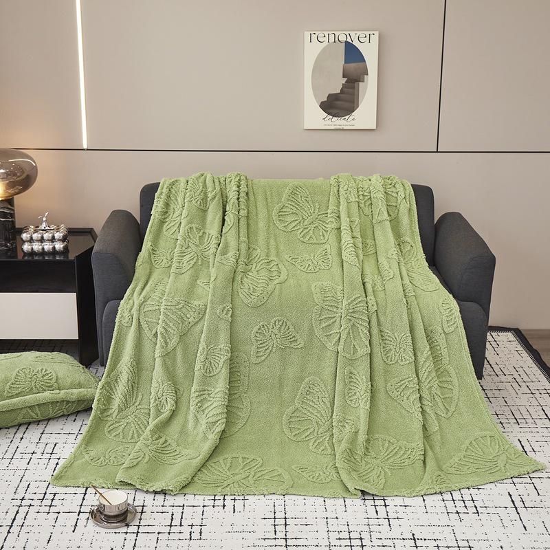 Luxurious Thick Jacquard Taffeta Blanket - Perfect for Sofa, Naps, or Special Occasion Gifts