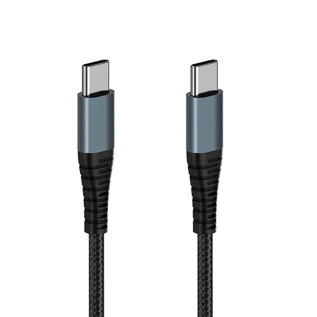 Customized Logo 100W PD Fast Charging USB C To Type C Cable 2m 6ft Nylon Braided Wire Cord Data Cables Chargers