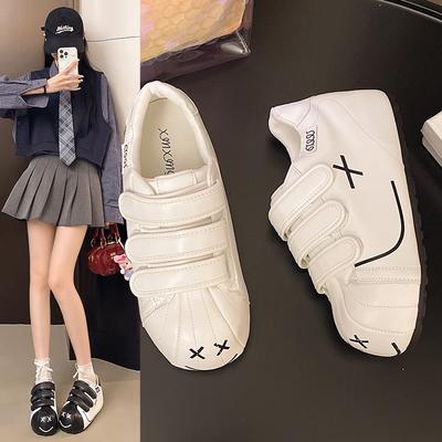 Velcro Little White Shoes Women's Summer New Breathable Soft-soled Ugly Cute Shoes Thin-soled Casual Versatile