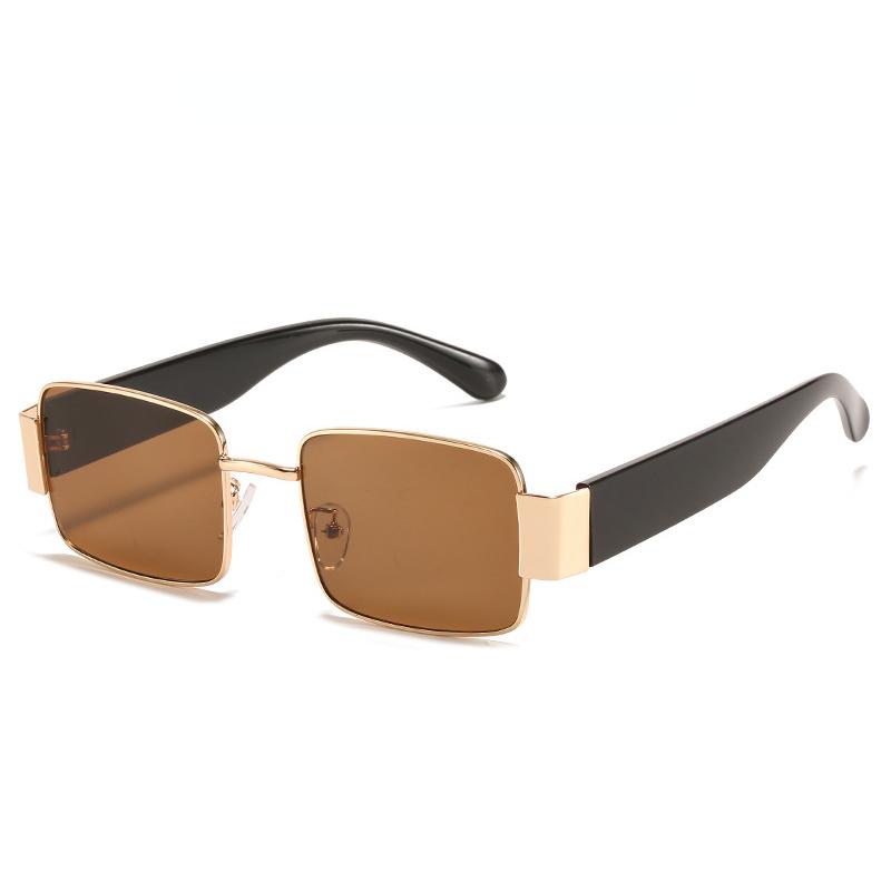 Fashion Female Metal Sun Glasses Woman Brand Punk Small Frame Square Sunglasses Retro Designer Vintage Rectangle