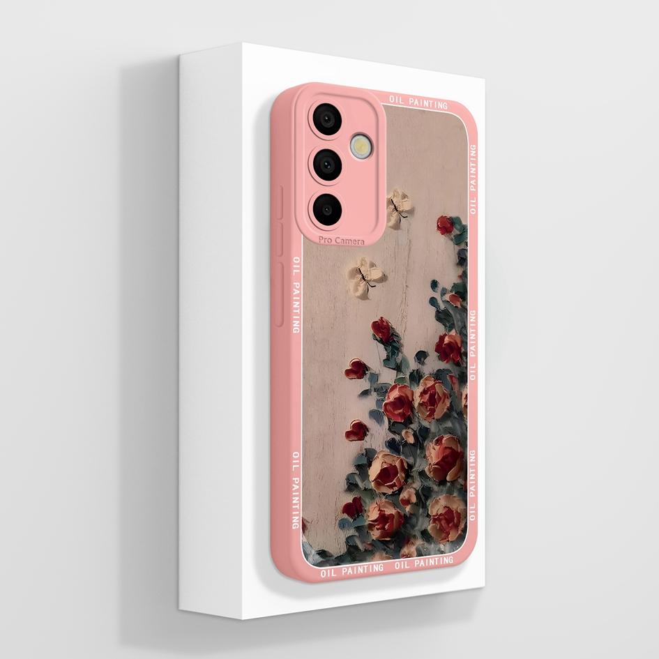 Phone Case For Samsung A15 A16 A26 A36 A56 M15 Fashion Aesthetic Butterfly Lightweight Soft Screen Protector Liquid Silicone Couples Cover For Samsung