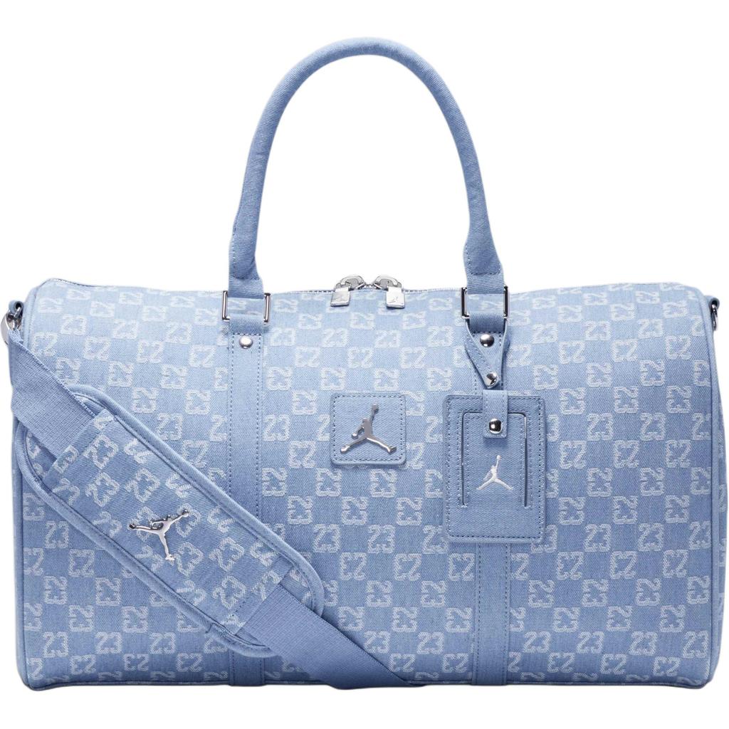 Jordan Monogram 25L Brand Logo Pattern Printed Denim Travel Bag Unisex Travel Bag Purple MM9060-571