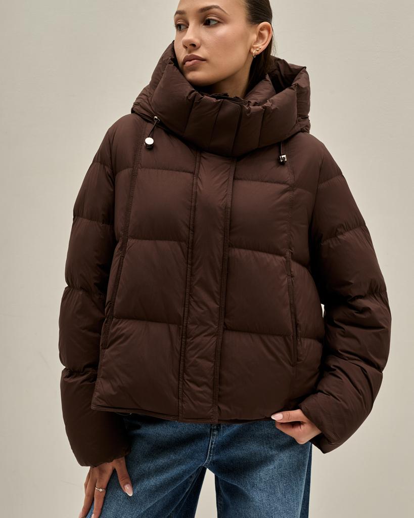 Куртка зимняя Clasna 27978 XS коричневая