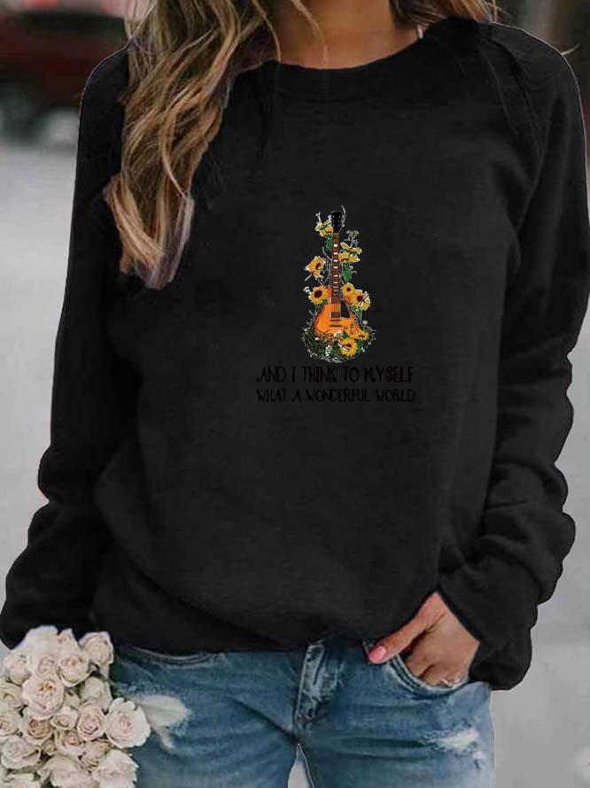 2026 Women's Printed Round Neck Hoodie