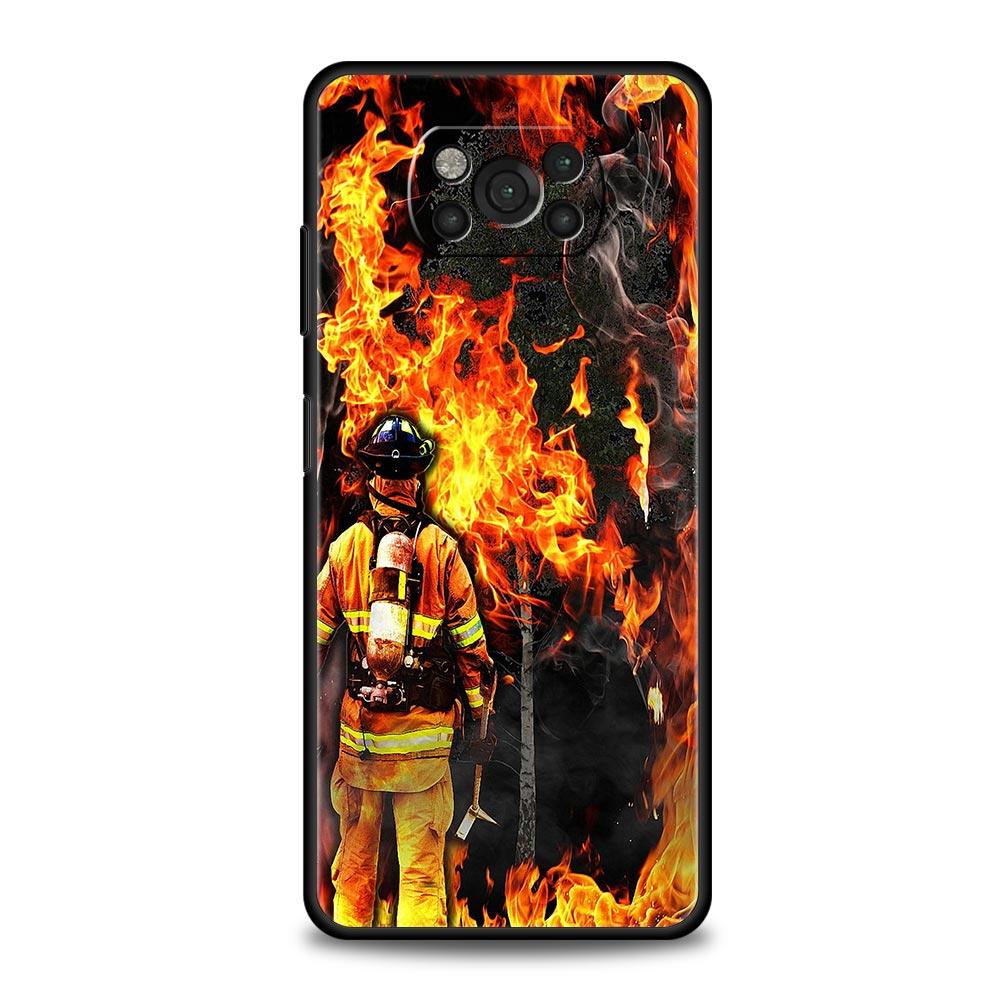 

Чехол для телефона Firefighter Heroes Fireman для Xiaomi Poco X3 NFC M3 F3 F4 M4 X4 Mi Note 12T 12 Pro 10 11 Lite 10T 5G 11T 9T Poco M3