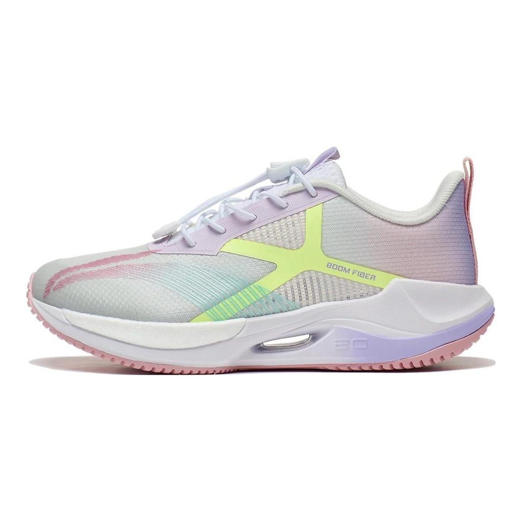 LiNing Ultra Light 20 Young Running Shoes Comfortable Non-Slip Wear-Resistant Low-Top Kids sneakers Gray Purple YKFT030-52