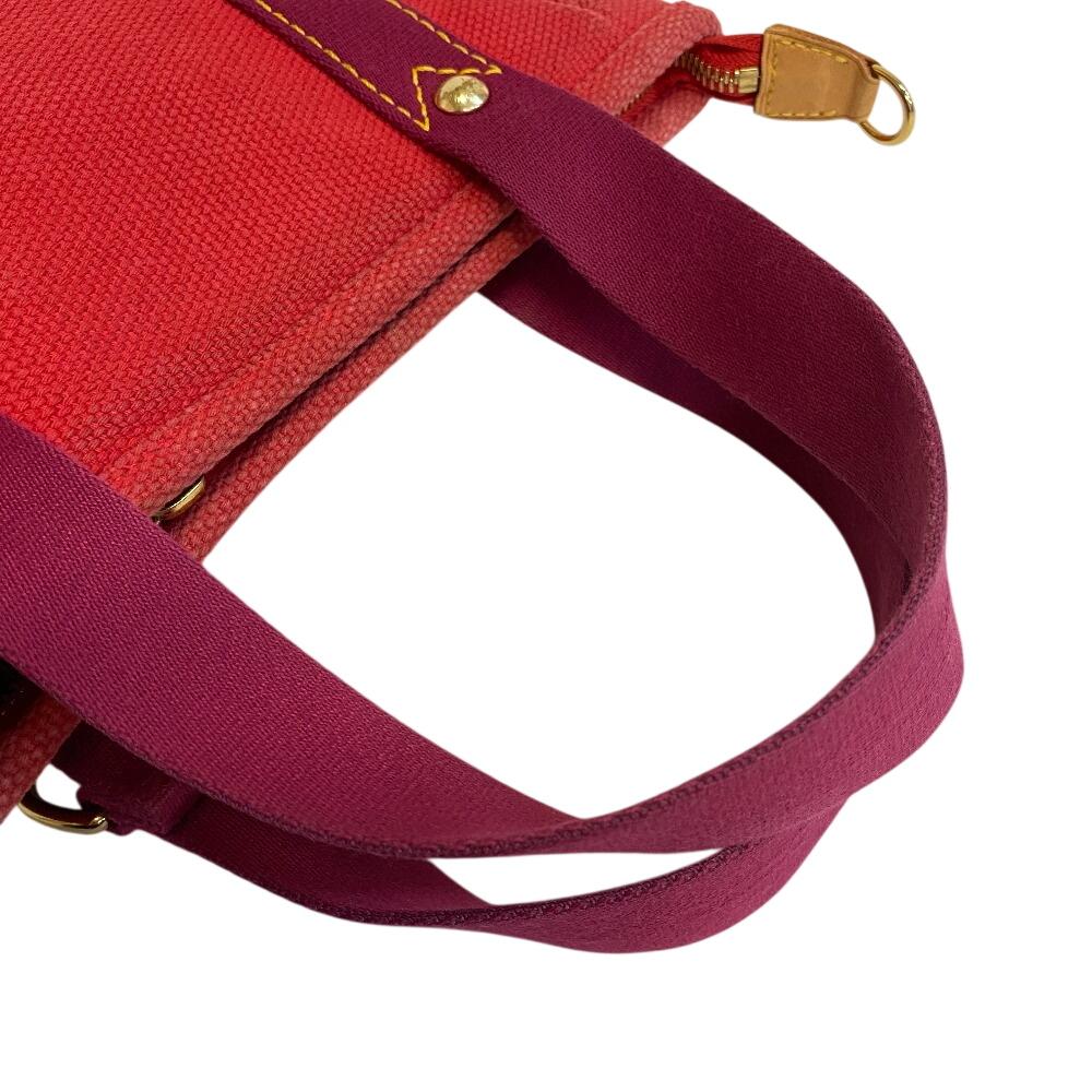 Louis Vuitton M40037 Tote Antigua Canvas Hippo PM Handbag Red Canvas Women Used