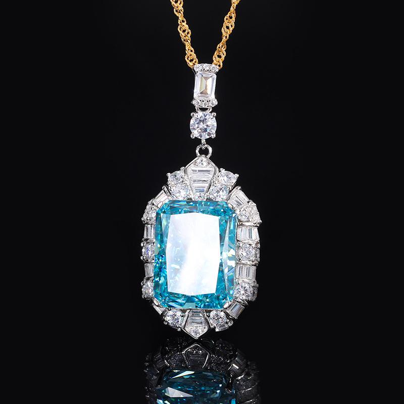 

Ювелирные изделия Серебряный Трансграничный Популярный Высокоуглеродистый Алмазный Свет Роскошный Ожерелье Подвеска Ювелирные Изделия Подвеска 12 * 16