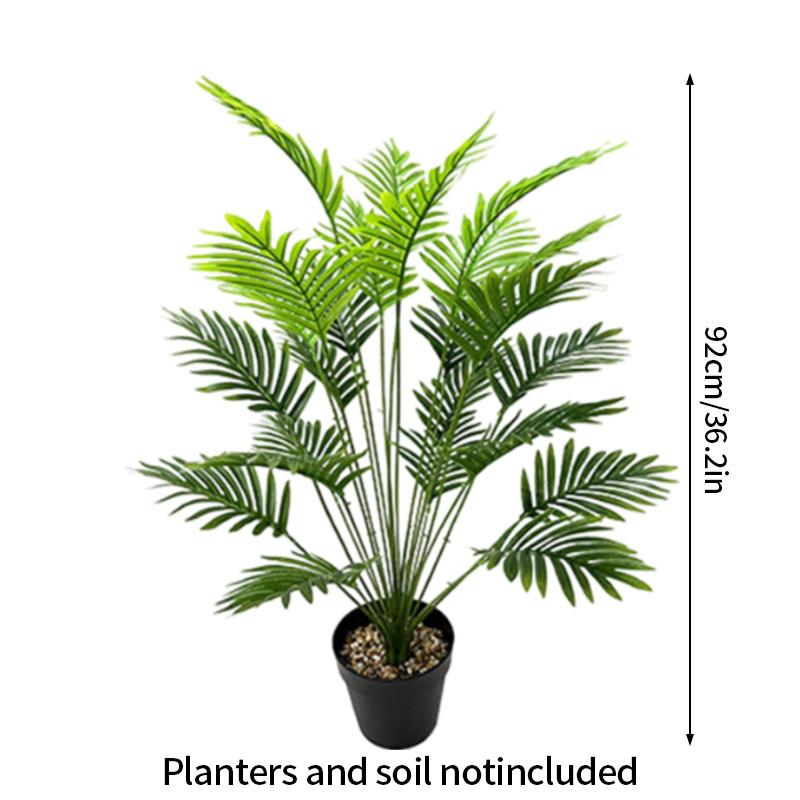Large Tropical Palm Tree Plants Leaves Real Touch Fake Large Banana Plants Leaves Green Plant Branch Bouquet  Home Garden Decor