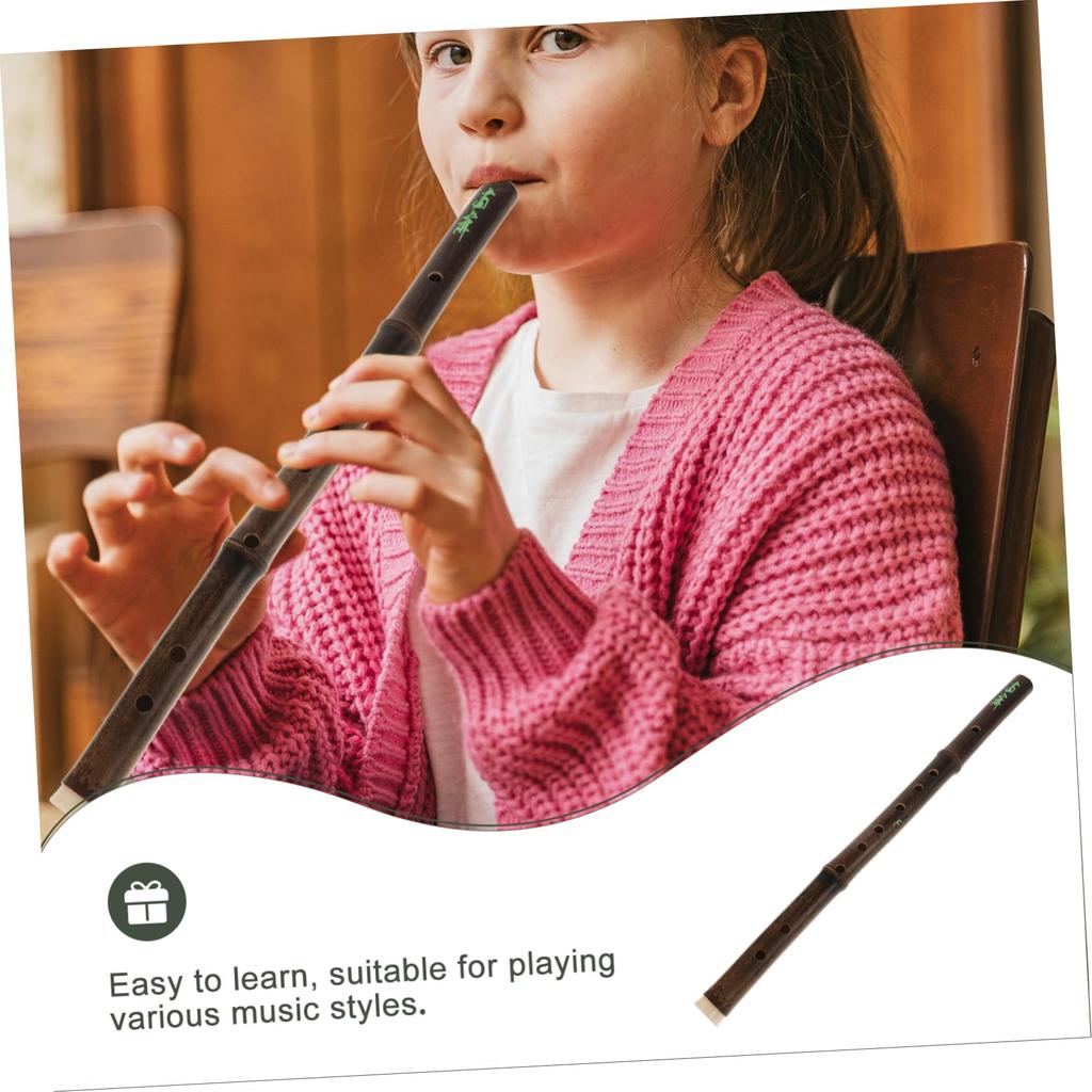 Ibasenice Bamboo Purple Bamboo Vertical for Traditional Chinese Compact Clear Perfect for Practice 6-Hole Flute, Flute, Beginners, Instrument, Size,