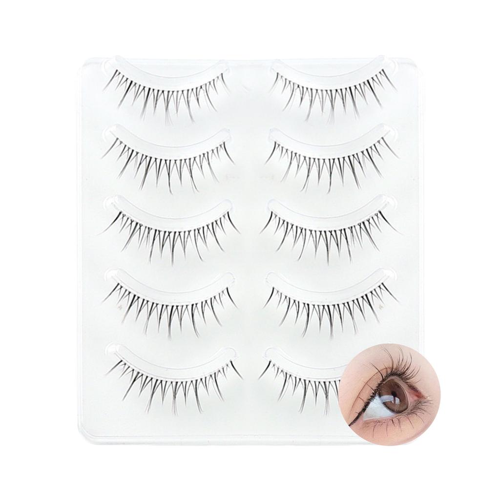 False Eyelashes Natural Volume C Curl Synthetic Fiber Lashes for Women