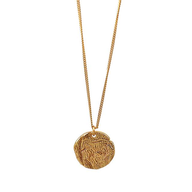 

ANENJERY нерегулярное ожерелье с портретом и монетой для женщин и мужчин, золотые ожерелья в стиле панк, изысканные ювелирные изделия