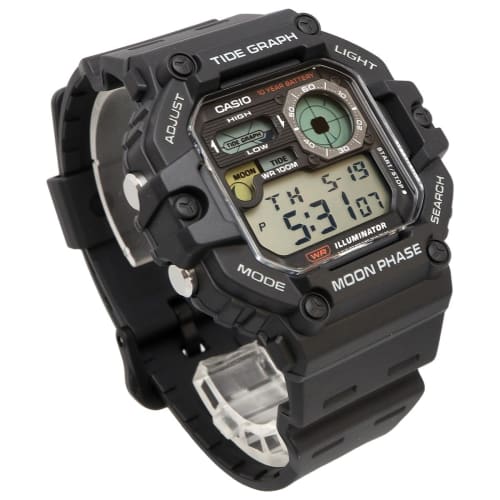 Casio CASIO Digital Men's Watch with Tide Graph & Moon Data Display Function WS-1700H-1AV Black Overseas Model
