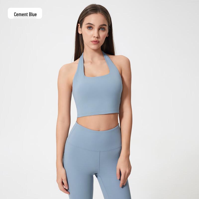 

Lilang Halter Neck Pleated Yoga Sports Bra DT146