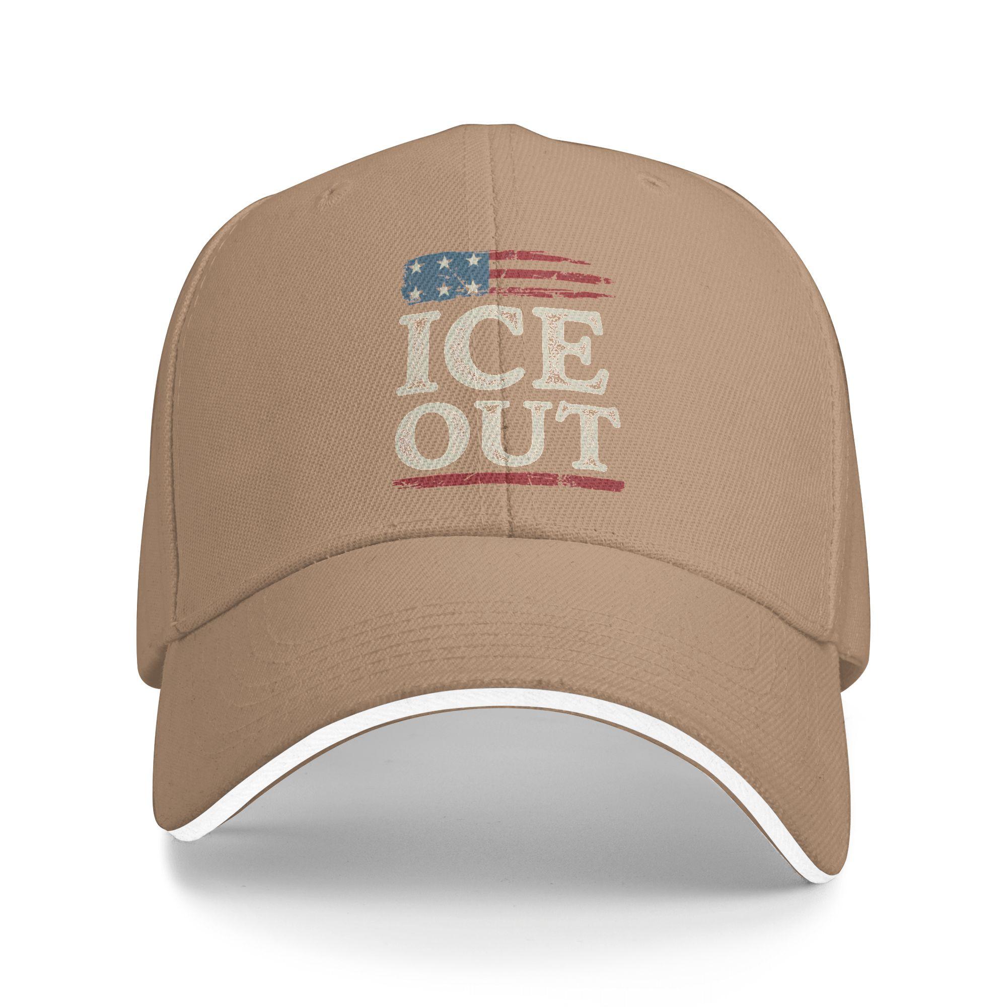

US Flag Ice Out Sun Baseball Cap Summer y2k Retro Hip Hop Hats For Unisex-Teens Outdoor Sports Snapback Cap As Picture хаки