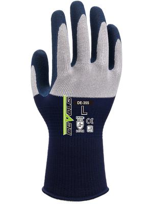 Weed DEVOLG Work for Logistics and Transportation Backless Natural of Blue DE-355 Gloves, Grip, Work, Thin, Rubber, Large, (Pack 10),