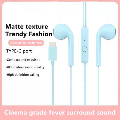 3,5-mm Typ-C In-Ear-Kopfhörer mit Kabel und Mikrofon Headset Sport Stereo-Ohrhörer für iPhone für Samsung Huawei Xiaomi