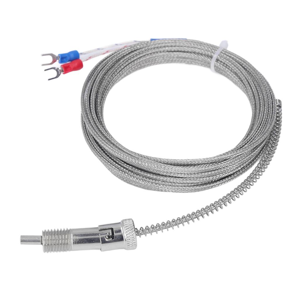 BERM K Type Thermocouple Compression Spring Temperature Gauge Sensor Probe 0‑400 Celsius  M12 5meter