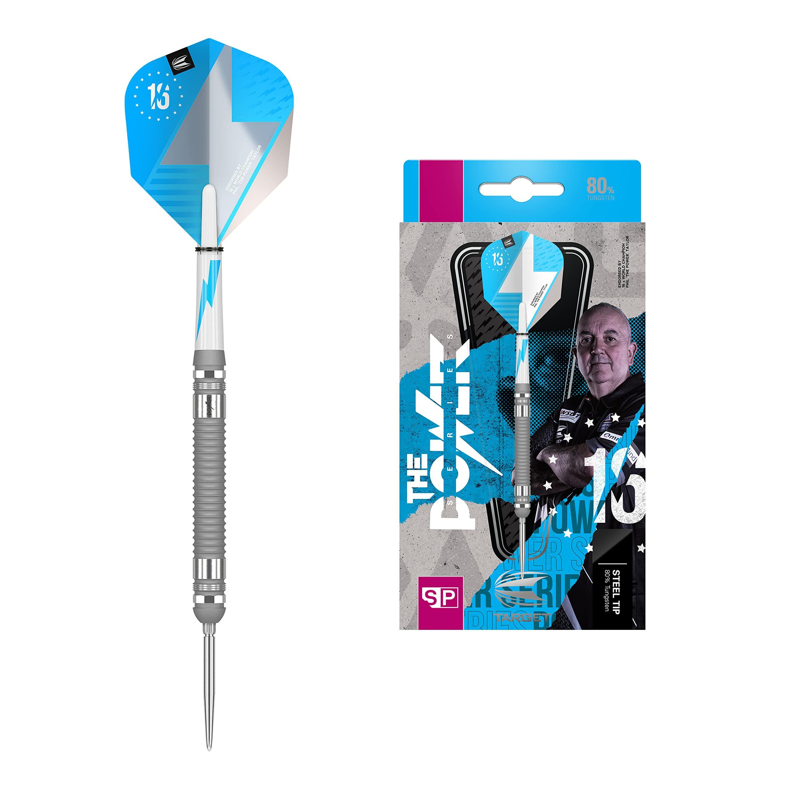 

Target Darts Phil Taylor Power Series Silver 23G Tungsten Swiss Point Steel Tip Dart Set