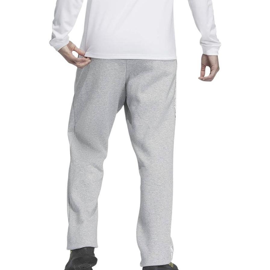 adidas Enfärgad Träningsbyxor Elastiska Mellanhöga Raka Casual Byxor Herr Nedre Del Ljusgrå JE3496