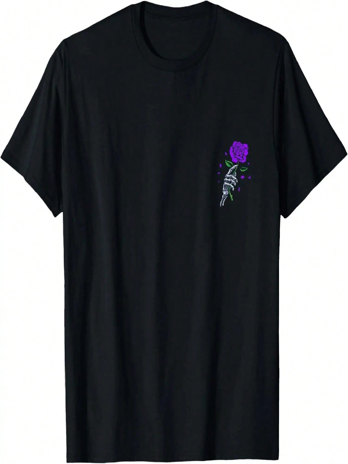 Purple Skeletal Last Rose Purple Color Graphic T-Shirt S разноцветный
