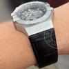For Maserati Trident Watch Bracelet R8821108039 R8821108025 Men's Raised Leather Strap Watchband 25x18mm 21x18mm Black Blue