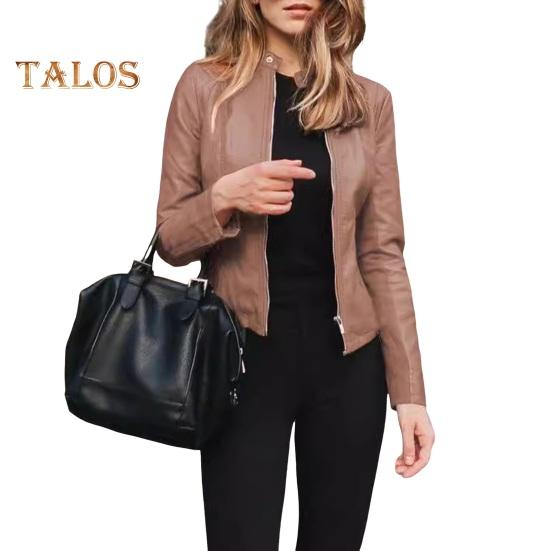 

Женская летная куртка, короткая тонкая куртка с воротником-стойкой на молнии, верхняя одежда, офисное женское повседневное пальто для улицы, повседневного отдыха M хаки