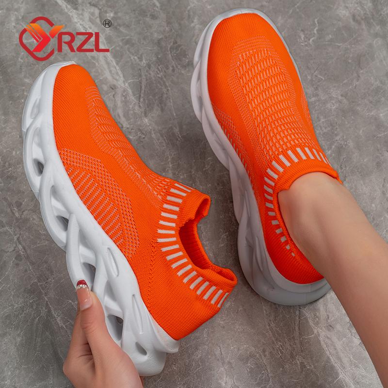 YRZL 2024 New Women Flat Shoe Breathable Platform Versatile Sneakers Woman Comfortable Soft Bottom Non-slip Running Sports Shoe