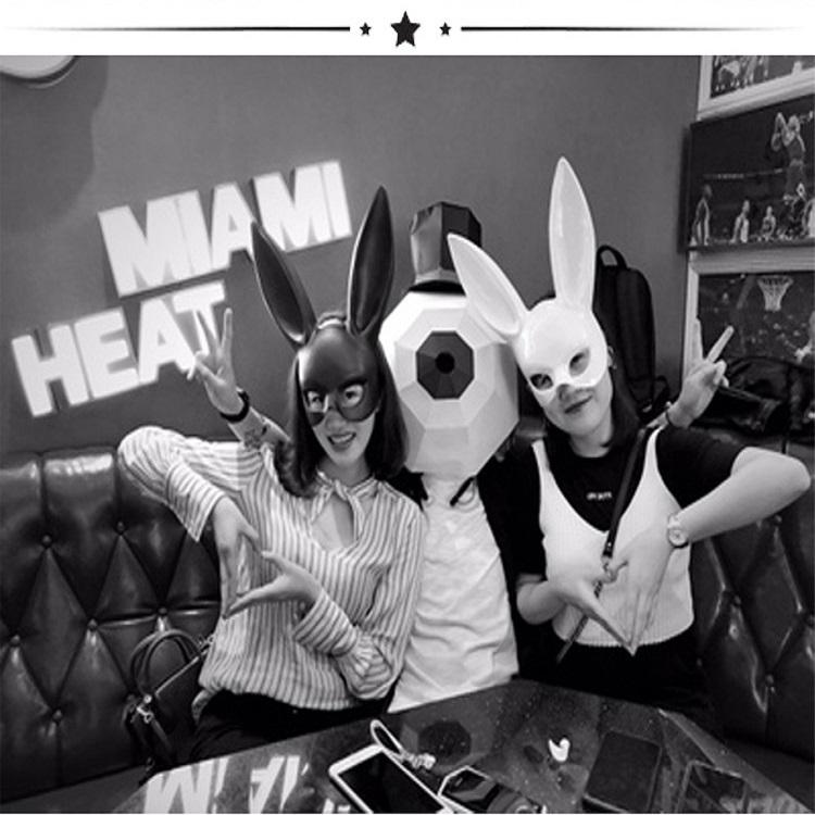Nightclub KTV Bar Props Halloween Costume Party Bunny Ear Mask Bunny Mask Easter Bunny Eye Masks