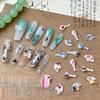 Ancient Jade Fan & Vase Nail Art Accessories with Ink Wash Rhinestones