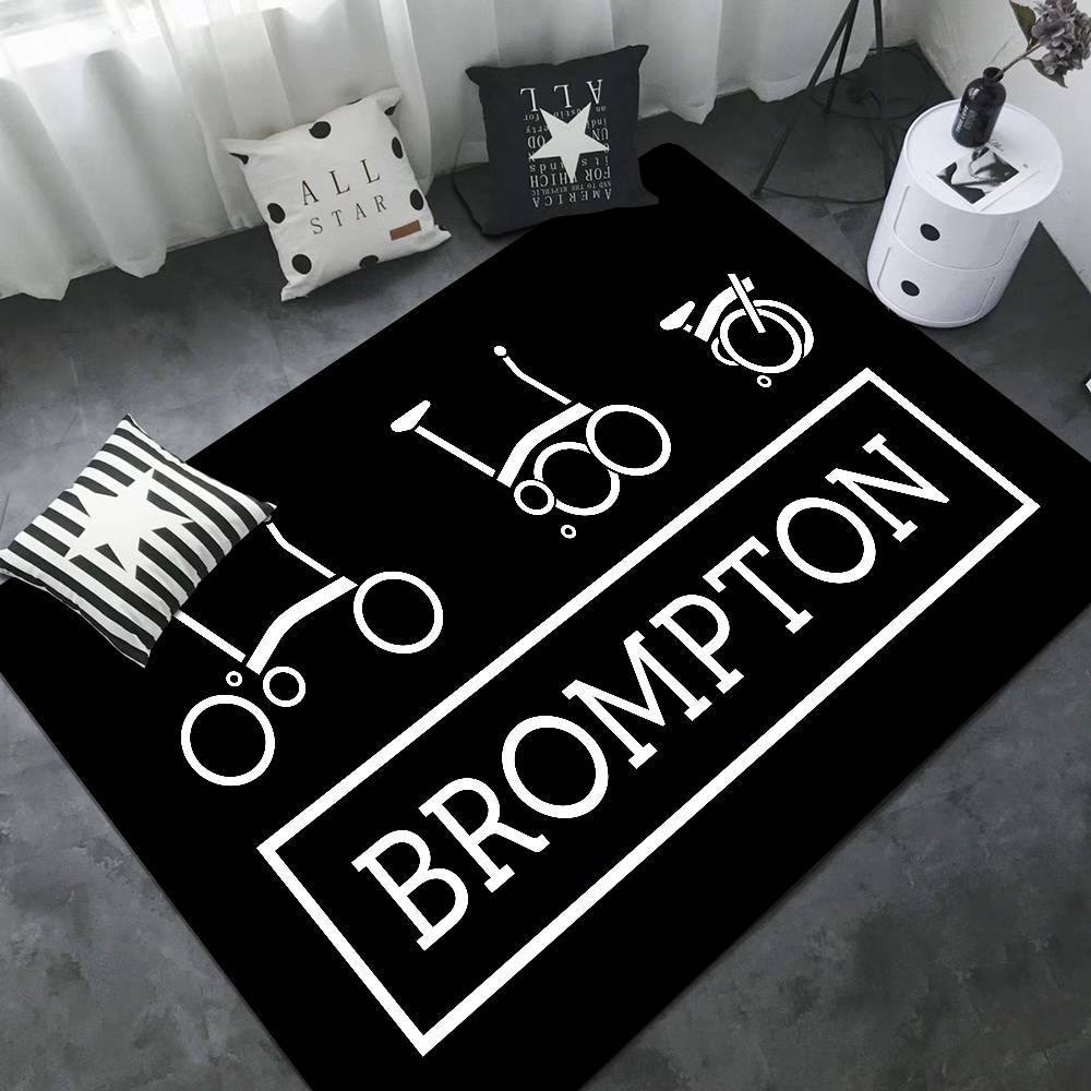 Brompton LOGO Floor Mat Non-Slip Laundry Room Mat Laundry Decor Balcony Child Living Room Bedside Mats