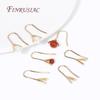 Trendy 18K Gold Plated Earring Hooks Ear Wire with Pinch Mounting DIY Crystal Earrings Making Supplies