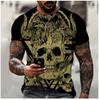 Skull Skull 3D Streetwear T-shirt Shirt Costumes Polyester Black