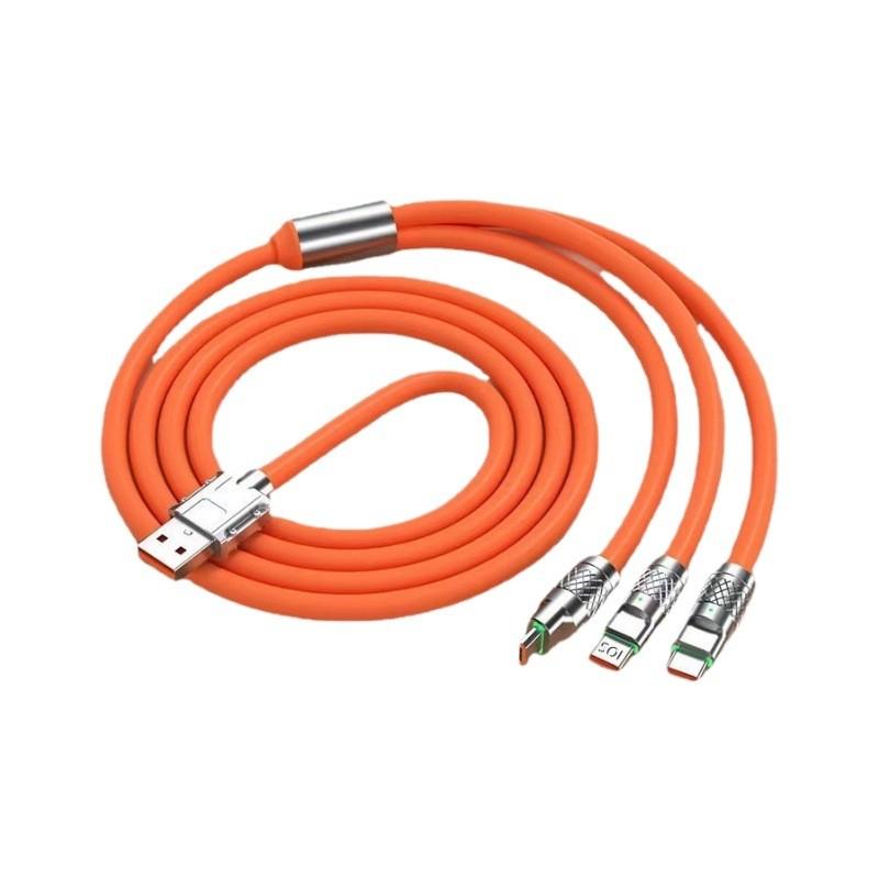 

120 Вт кабель для быстрой зарядки из сплава One To Three длиной 1,2 м One Size