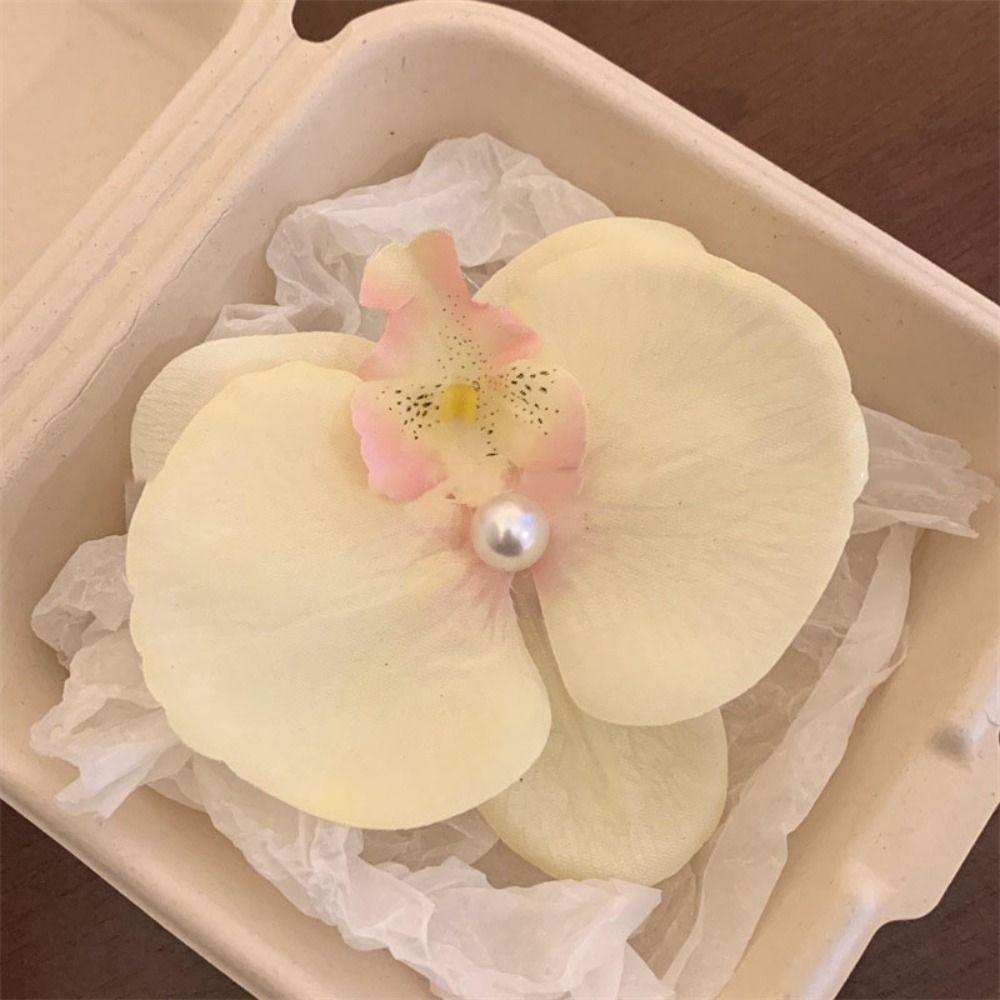 Phalaenopsis Pearl Hair Clip Orchid Butterfly Hair Clip Duckbill Clip Hair Styling Tools Bow Flower Hair Clips Hair Accessories