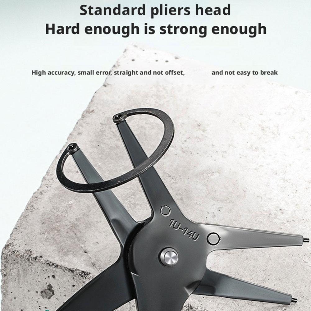 Internal and External Spring-loaded Pliers Dual-purpose Snap Rings 2-In-1 Mounting and Dismounting Tools Hardware