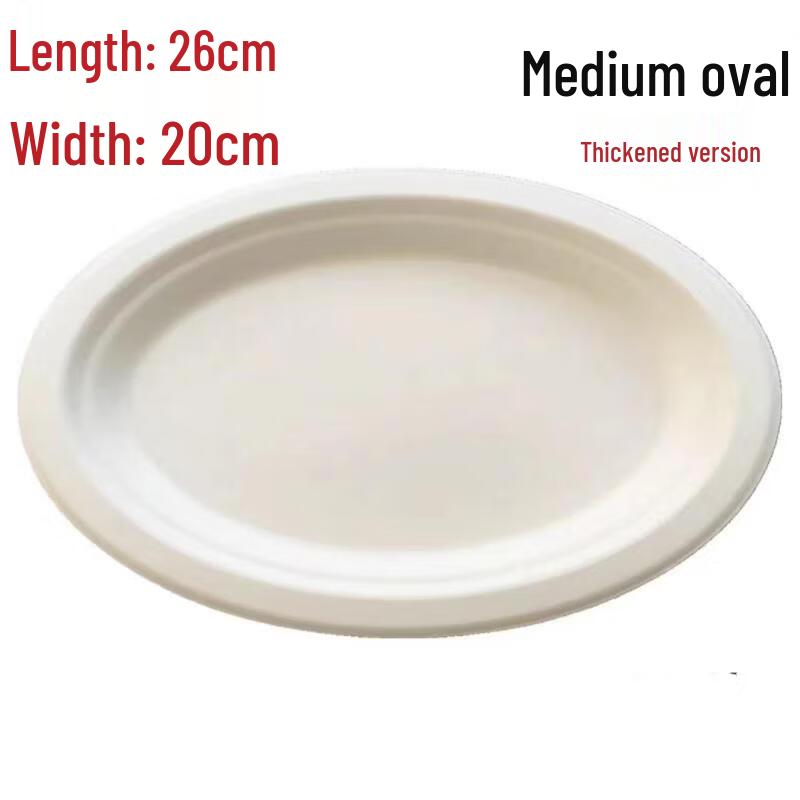 Eco-Friendly Disposable Oval Plates