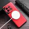 Compatible with MagSafe Charger Case for OnePlus 11 5G PU Leather Coated TPU+PC Phone Back Cover