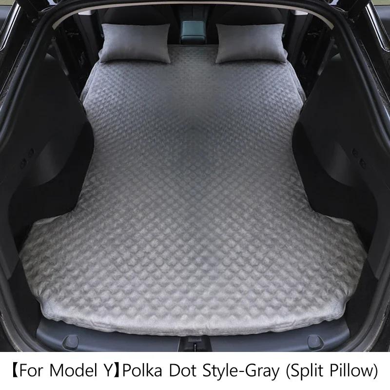 

Надувная кровать для кемпинга на открытом воздухе, специальная замшевая ткань, для путешествий на автомобиле, для Tesla Model 3 Y, портативный воздушный насос, 2 подушки, автомобильные аксессуары