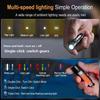 Multi-Light Source Mini Keychain Flashlight with Clip & Magnetic Waterproof Type-C Charging Work Light for Outdoor Camping