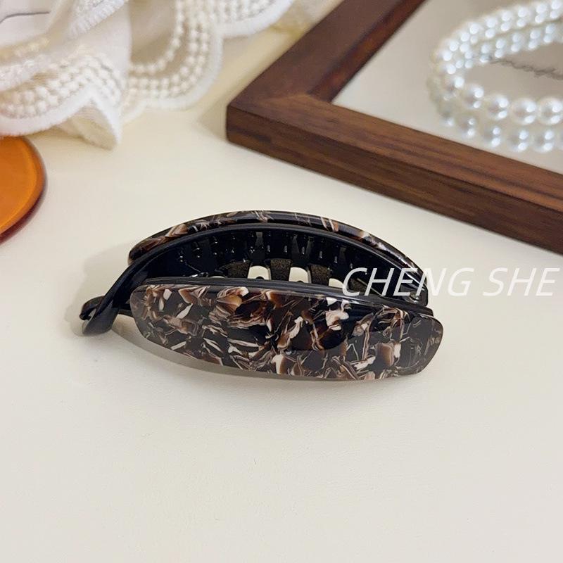 Large Banana Clip for Ponytail - Korean/French Vertical Hairpin with Leopard Print