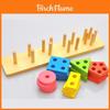 Wooden Geometric Shape Building Blocks For Kids Educational Toy For Learning And Play