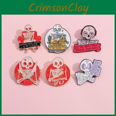 Einzigartige Totenkopf-Buchstaben-Brosche Für Halloween-Festivitäten Stilvoller Punk-Metall-Anstecker