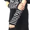 Winter Warm Long Sleeves Gloves For Man Women Fingerless Stripe Knitted Elbow Mittens Elastic Outdoor Fashion Warm Wrist Glove