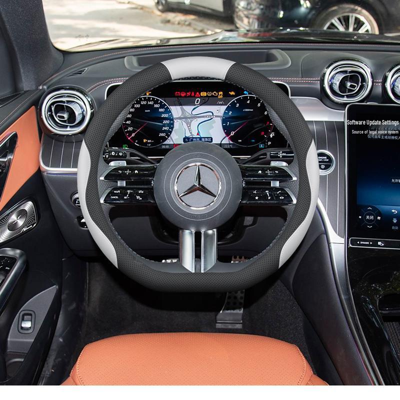 

Mercedes-Benz GLC/GLE Anti-Slip Odorless Steering Wheel Cover, E-Class/GLA/GLB Handle Cover for Interior Enhancement Default