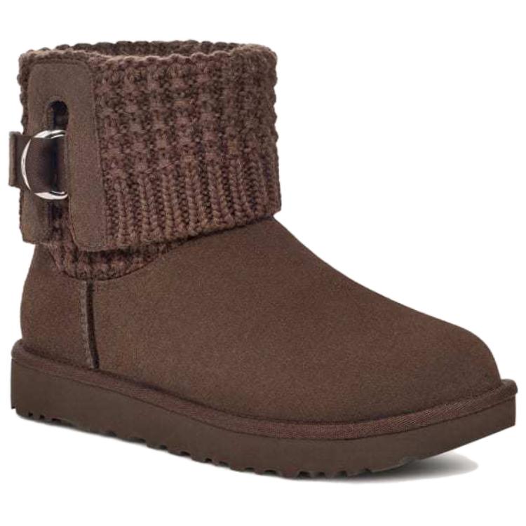 UGG Solene Mini Simple Fashion Short Snow Boots Women Boots Brown 1113463-CHO
