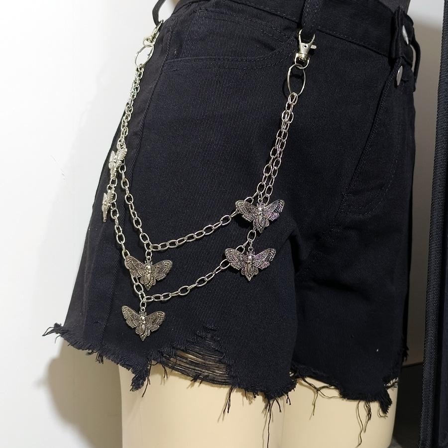1Pc Accessories Punk Retro Metal Star Pendant Waist Chain Women's Versatile Alloy Pentagram Pants Chain