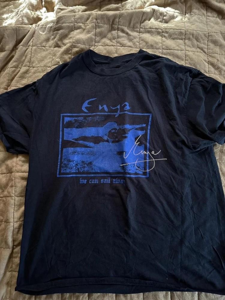 Черная футболка Enya Sail Away Хлопок Полный размер Унисекс S-5XL Унисекс футболка Enya Sail L